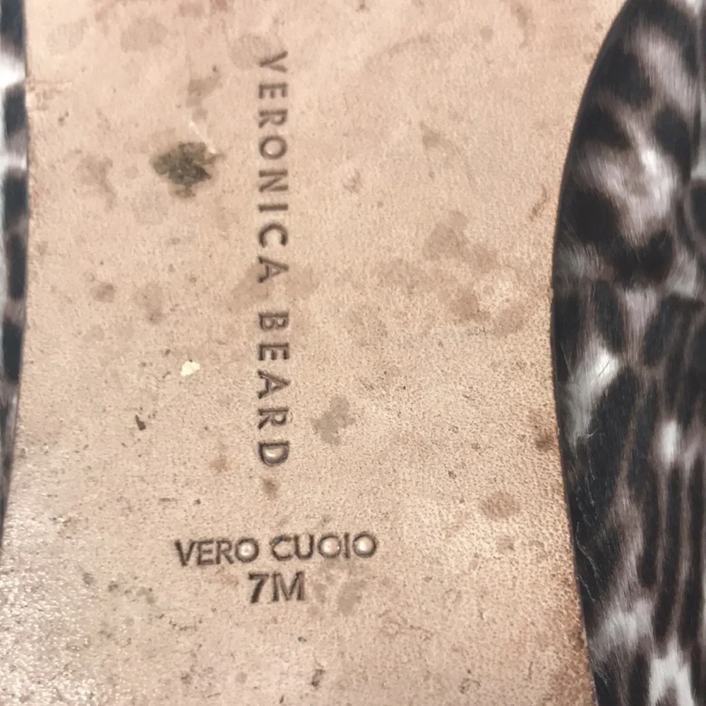 Veronica Beard Griffin Brown Leopard Print Calf Hair Women's Slip On Loafers